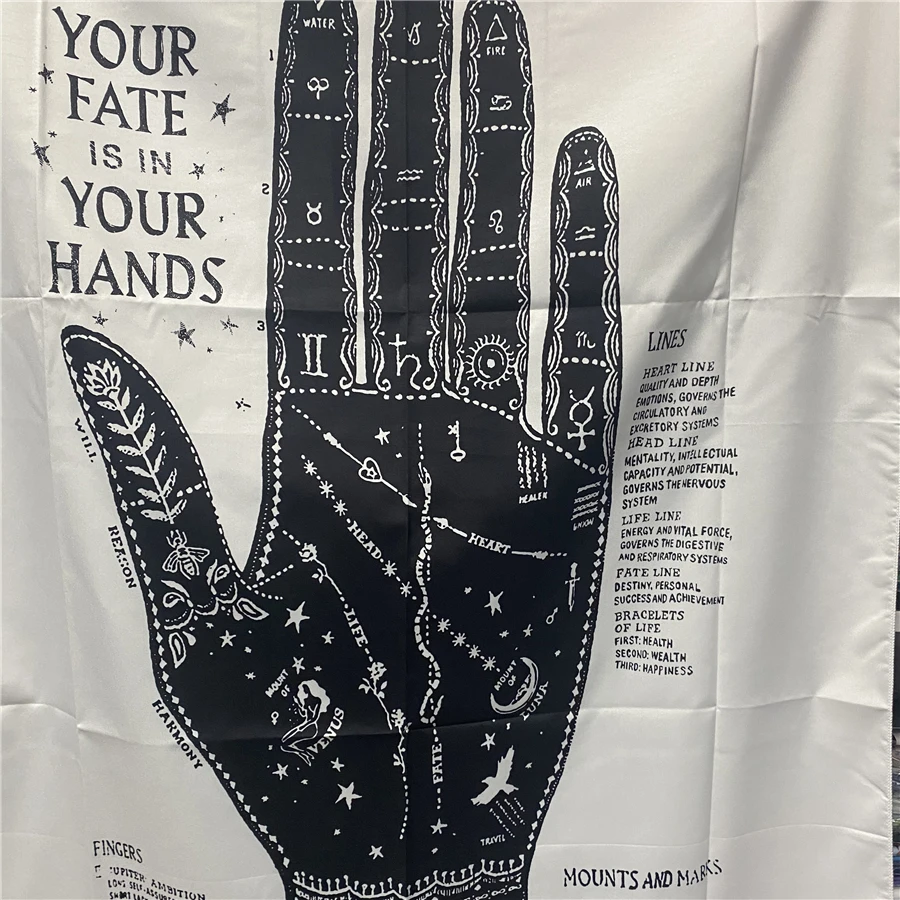 Хиромантия гобелен настенный розовый Кофе Таро психоделические Tapiz всюду ковёр