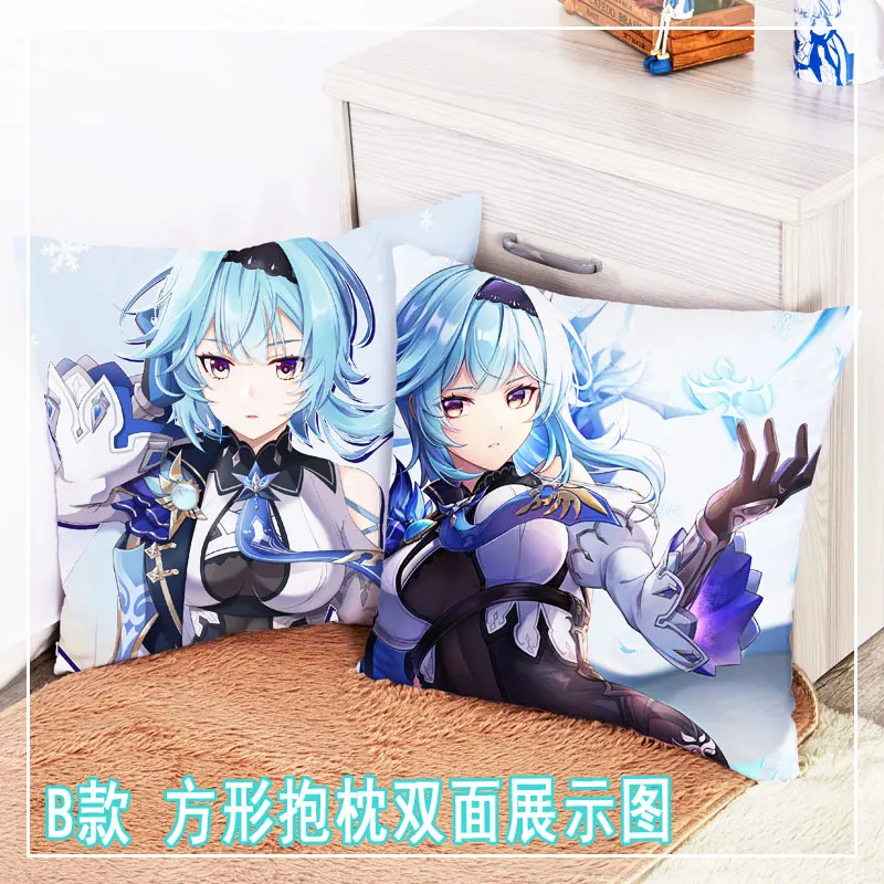 

Genshin Impact Eula Cushion Double-Sided Hugging Game Character Sofa Cushion Anime Cushions Cosplay Anime Dakimakura