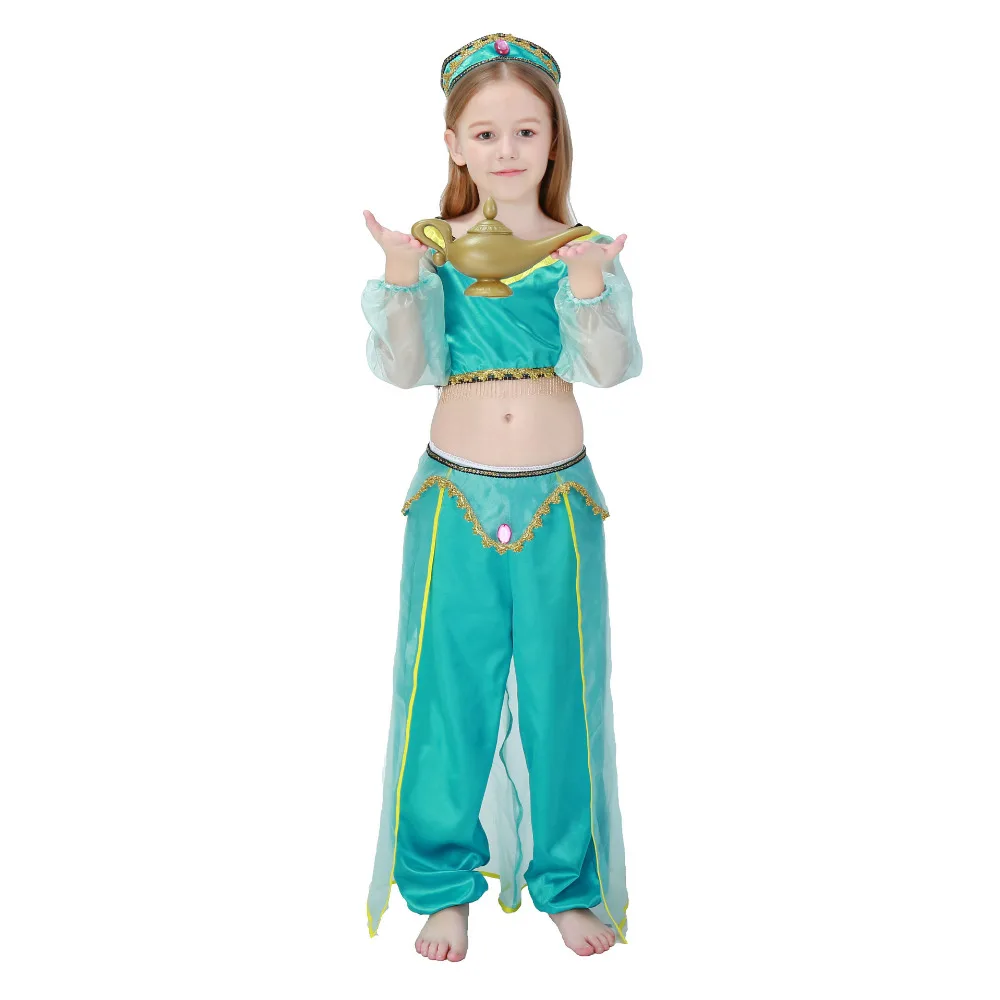 2019 womens girls halloween cosplay party belly dance aladdin princess jasmine costume adults fashion costumes for women dress free global shipping