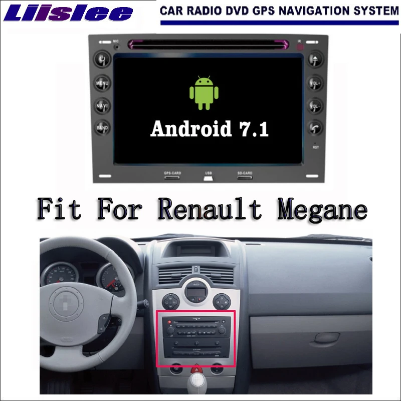 Liislee Android 7 1 2G RAM для Renault Megane 2003 ~ 2010 автомобильный Радио Аудио Видео Мультимедиа DVD - Фото №1