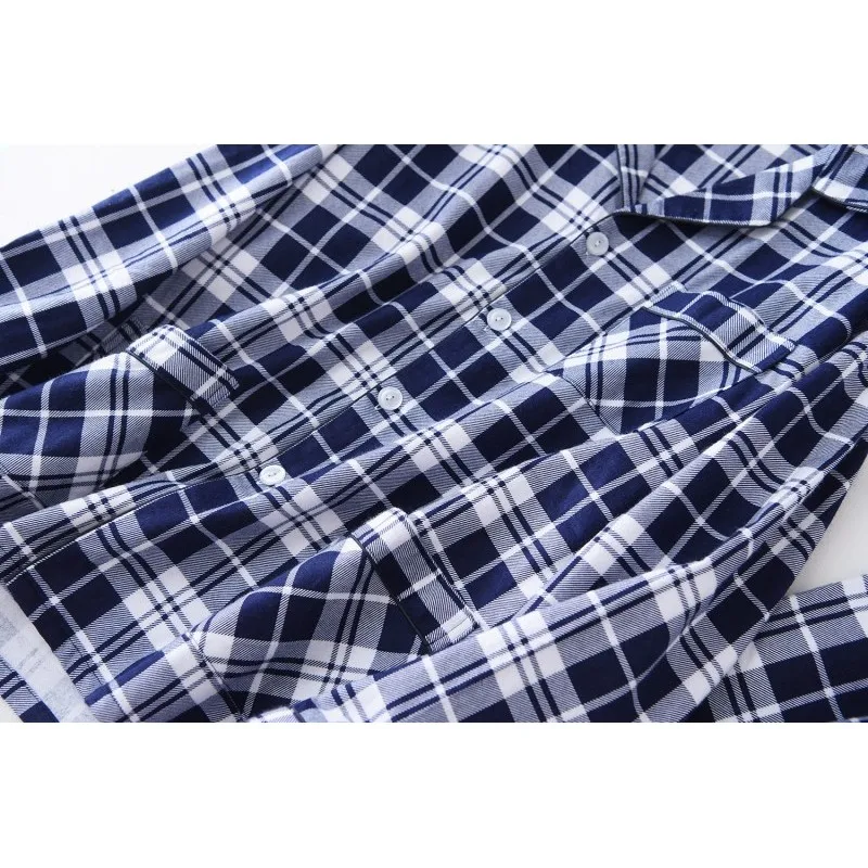 Весенне-осенняя повседневная домашняя пижама Мужские пижамные комплекты в