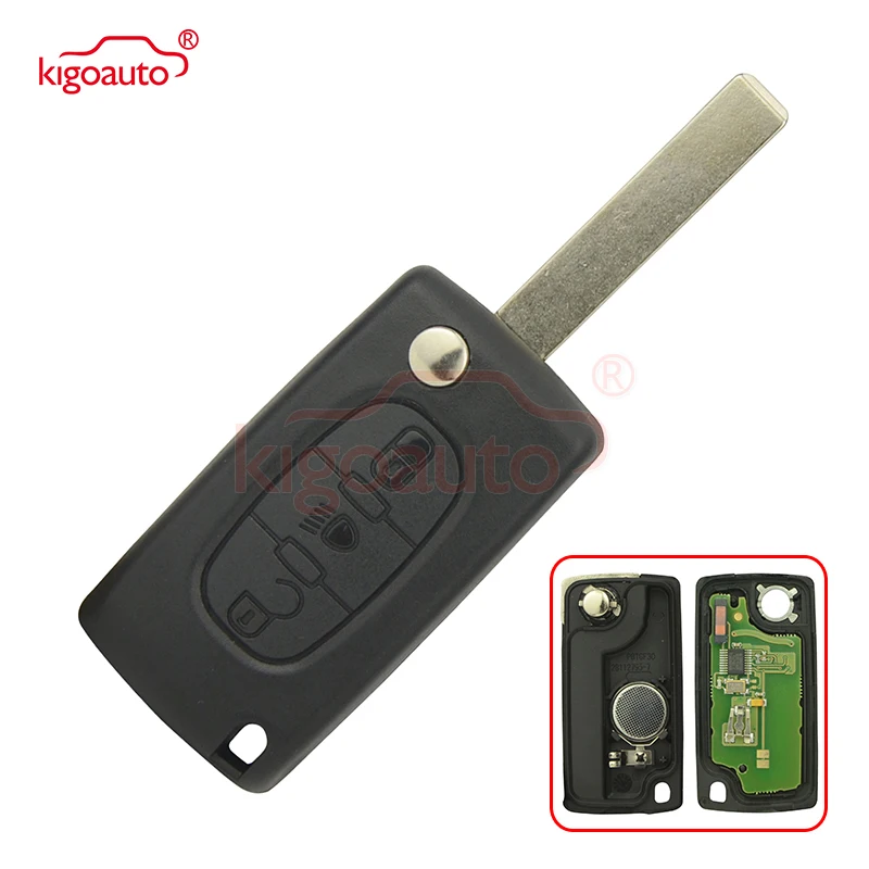 Пульт дистанционного управления CE0536 3 кнопки HU83 434 МГц для Peugeot 307 Citroen C4 kigoauto|buttons