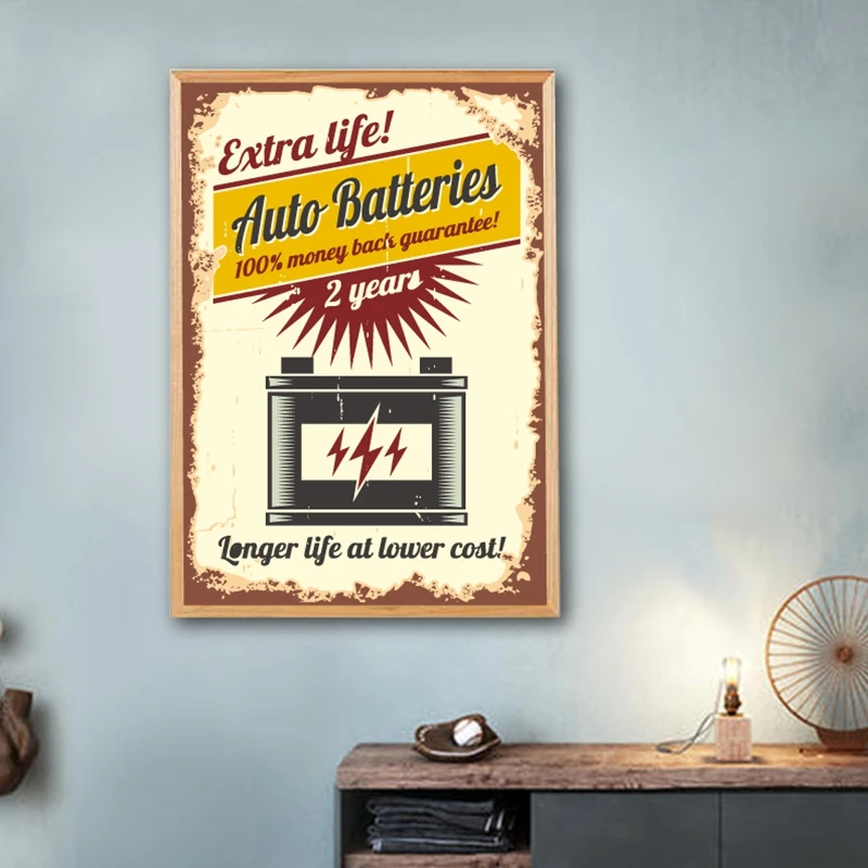 Знак обслуживания автомобиля винтажные плакаты и принты для гаража ретро