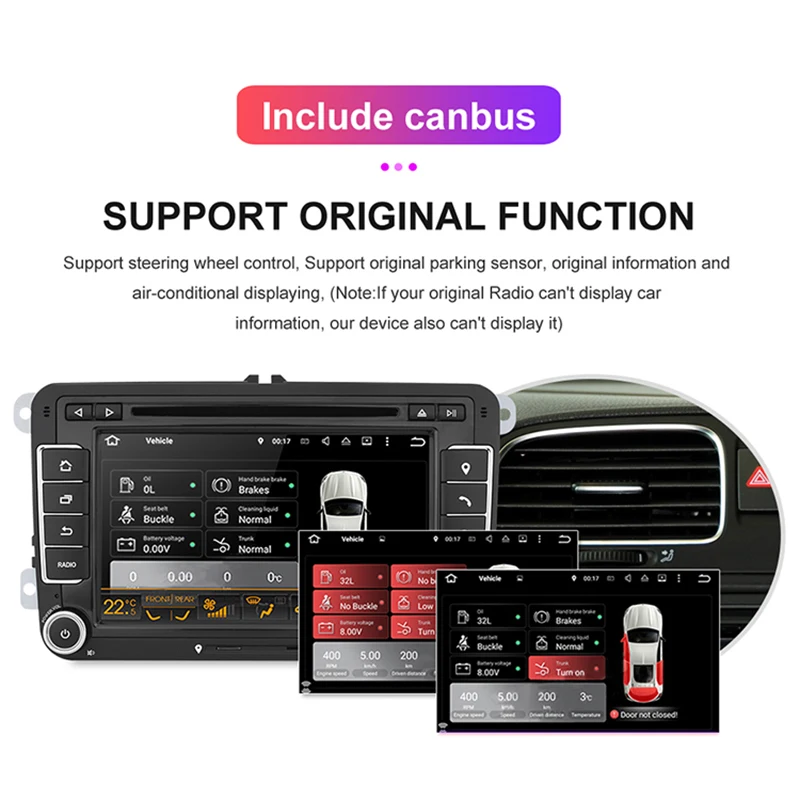 Android 9,1 2 Din Автомобильный мультимедийный dvd-плеер Авто Радио 2+ 16 USB SD gps для VW Golf Tiguan Skoda Fabia быстрая для сиденья Leon Skoda 47