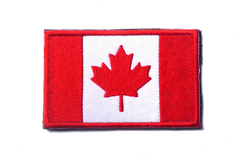 Canada Тканевые нашивки в виде флага страны, военные нашивки в Россию, Японию, индийскую, ирландскую, немецкую нашивку с крючком, флаг Израиля, нашивки для рюкзака - Цвет: Canada