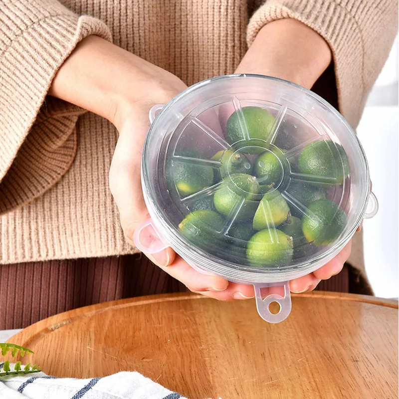 Комплект из 6 шт. Еда Класс силиконовый сохраняющий свежесть чехол