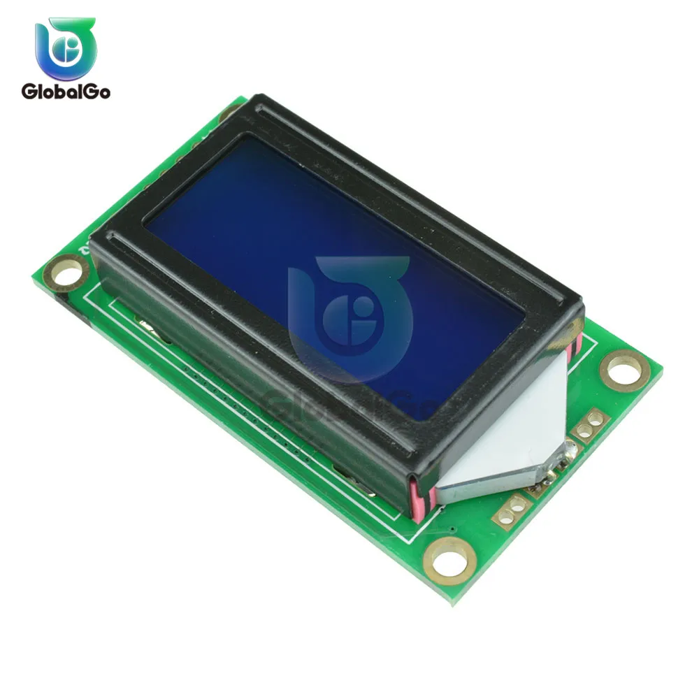 ЖК модуль Синий Желтый экран IIC/I2C 0802 для arduino LCD 8x2 символьный 5 В|Детали и