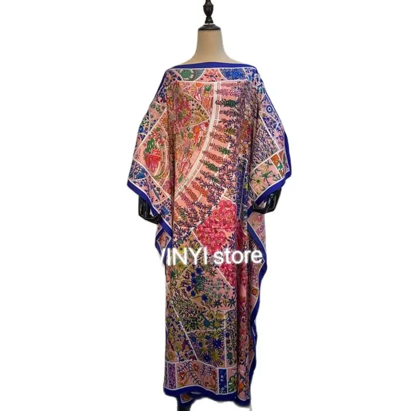 Платье-макси с цветочным принтом и длинным рукавом в стиле бохо | Женская одежда