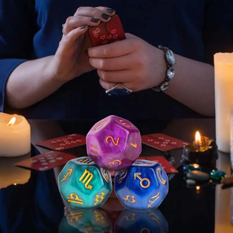 3 шт. 12 й кубика Астрология Таро Созвездие Гадания и предсказания горячая