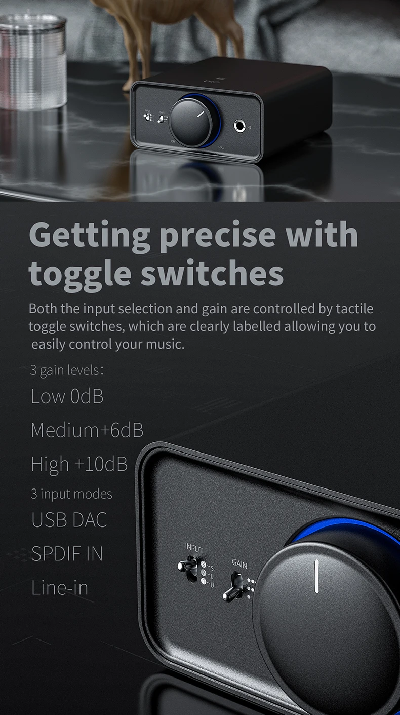 FiiO K5 Pro HiFi аудио AK4493 Deskstop усилитель ЦАП с RCA/6,35/3,5 мм выход USB-B/OPT/коаксиальный/RCA вход 768 к/32 бит DSD512