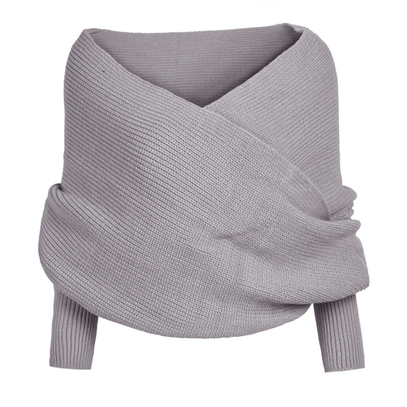 Женский вязаный свитер с V-образным вырезом и длинным рукавом |