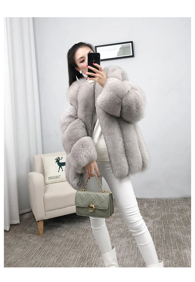 ZDFURS* натуральный мех, Лисий мех, шуба, дизайнерское, для девушек, зимнее, действительно Лисий мех, шуба, съемный, натуральный мех, шуба, Женская