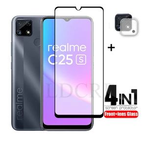 full glass for realme c25s glass full cover screen glass for realme c25 glass camera film glass for realme c21 camera lens glass free global shipping