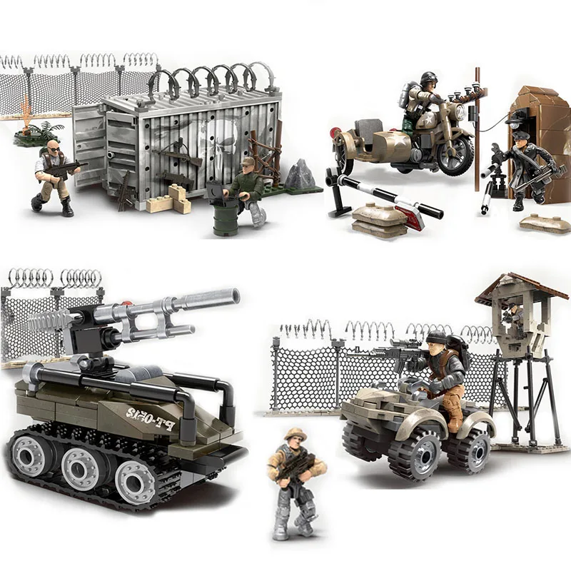 Конструктор Городская полиция военное оружие пистолеты блоки серия Спецназ