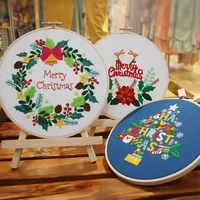 christmas diy embroidery kit cross stitch set for beginner pattern printed sewing art craft painting home decor wholesale