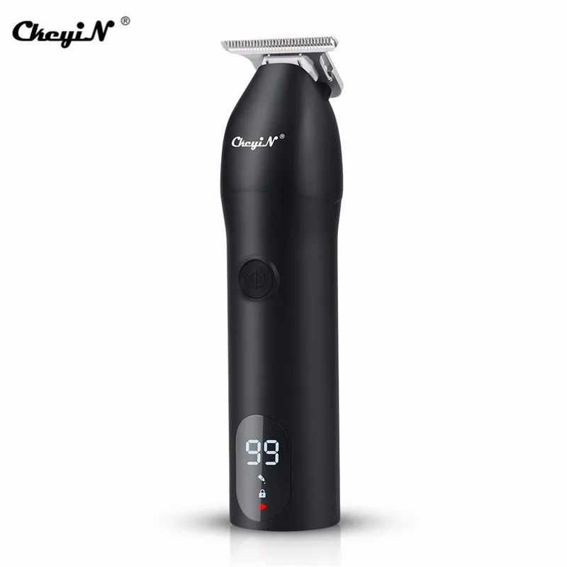 

CkeyiN профессиональная машинка для стрижки волос, электрическая Мужская машинка для стрижки волос с ЖК-дисплеем, триммер для парикмахера, пер...