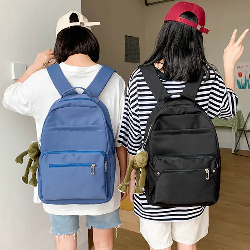 

HOCODO New Cotton Fabric Women Backpack Lightweight Casual School Bag High Quality Schoolbags For Teenager Girls Packbag Bookbag