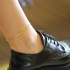 Браслет на щиколотку с именем на заказ для женщин, ножной браслет из нержавеющей стали, ювелирные изделия, 21 + 10 см