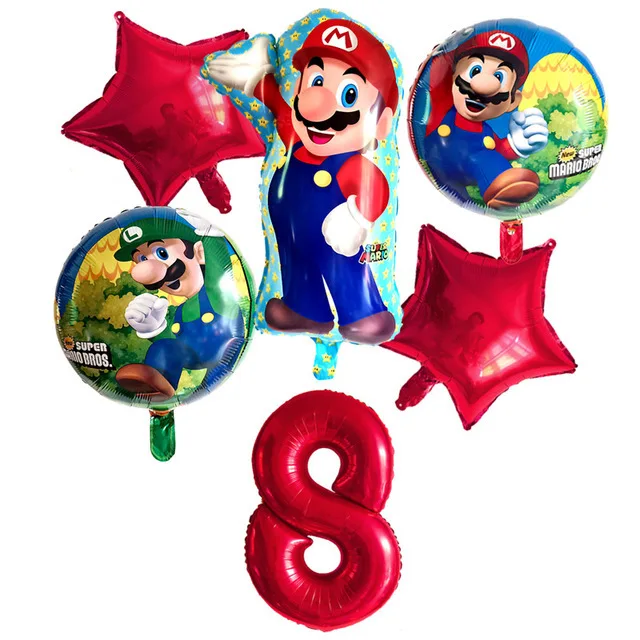 6 шт воздушные шары &quotСупер Марио&quot Детская день рождения украшенные забавной