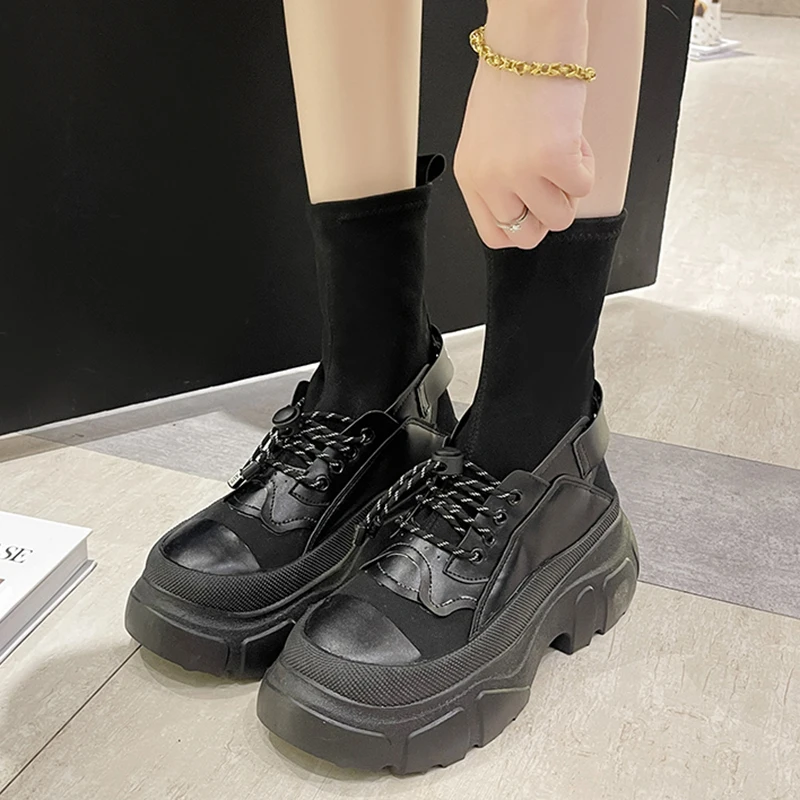 

Женские ботильоны на массивной платформе Rimocy, в стиле панк, осенне-зимняя обувь, женские готические мотоциклетные ботинки на толстой подошв...