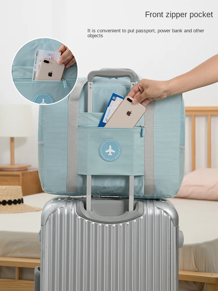 Large Capacity Travel Bag Women's Foldable Luggage Pregnant Woman's Bag Storage Bag Short Distance Trolley Bag