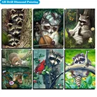 Алмазная вышивка AB 5D с котом, алмазная живопись сделай сам, животное, полноразмернаякруглая мозаичная картина стразы, украшение ручной работы, подарок
