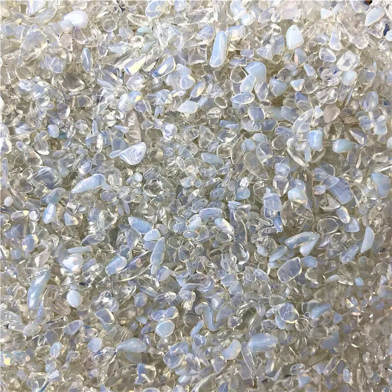 50 г мини натуральный белый опал горный камень Гравий Кристалл полированный