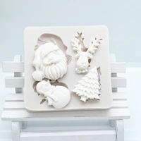 santa claus silicone resin mold kitchen baking tools diy chocolate cake pastry candy fondant molds for decoration m045