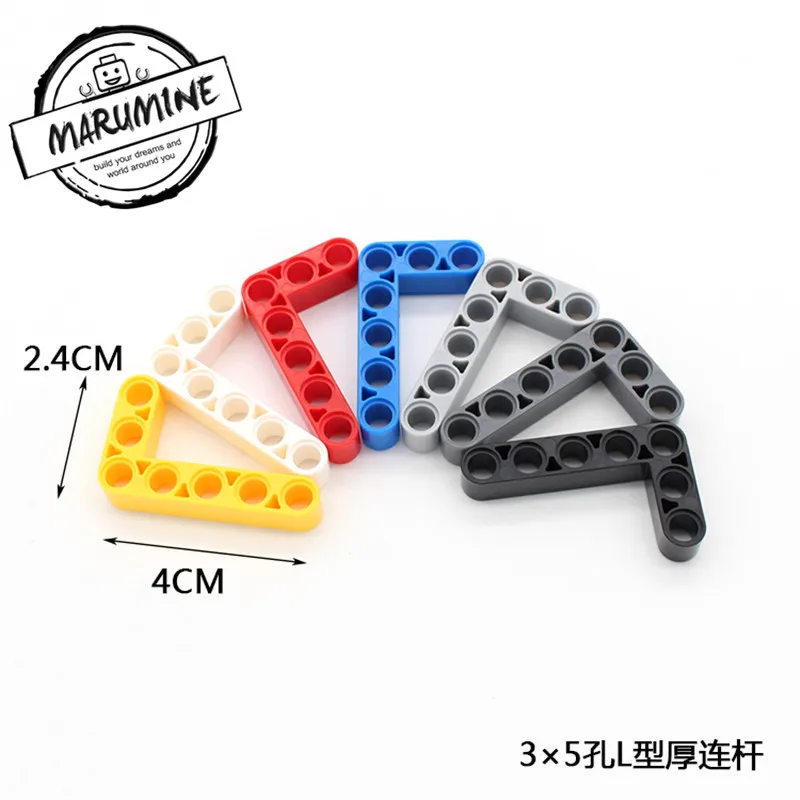 MARUMINE 50 шт./лот Technic Liftarm прямые блоки техника для закручивания строительных кирпичей набор образовательных игрушек для детей - Цвет: 32526