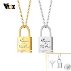 Vnox шикарный замок кулон зола после кремации Urn ожерелья для женщин, навсегда в моем сердце на память любовь подарок ювелирные изделия