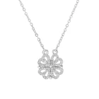 Ожерелье с четырьмя листьями клевера, магнитная Складная цепочка в форме сердца, открывающийся чокер, ювелирные изделия, Подвеска для женщин