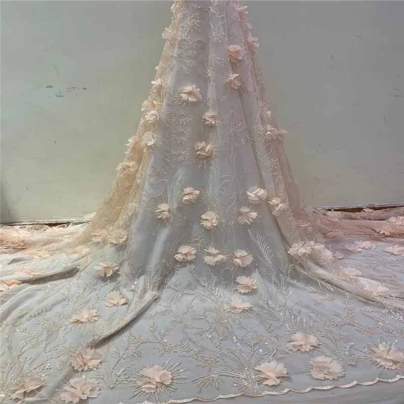 Madison нигерийские кружевные ткани 2019 высокое качество африканские 3D Цветочная