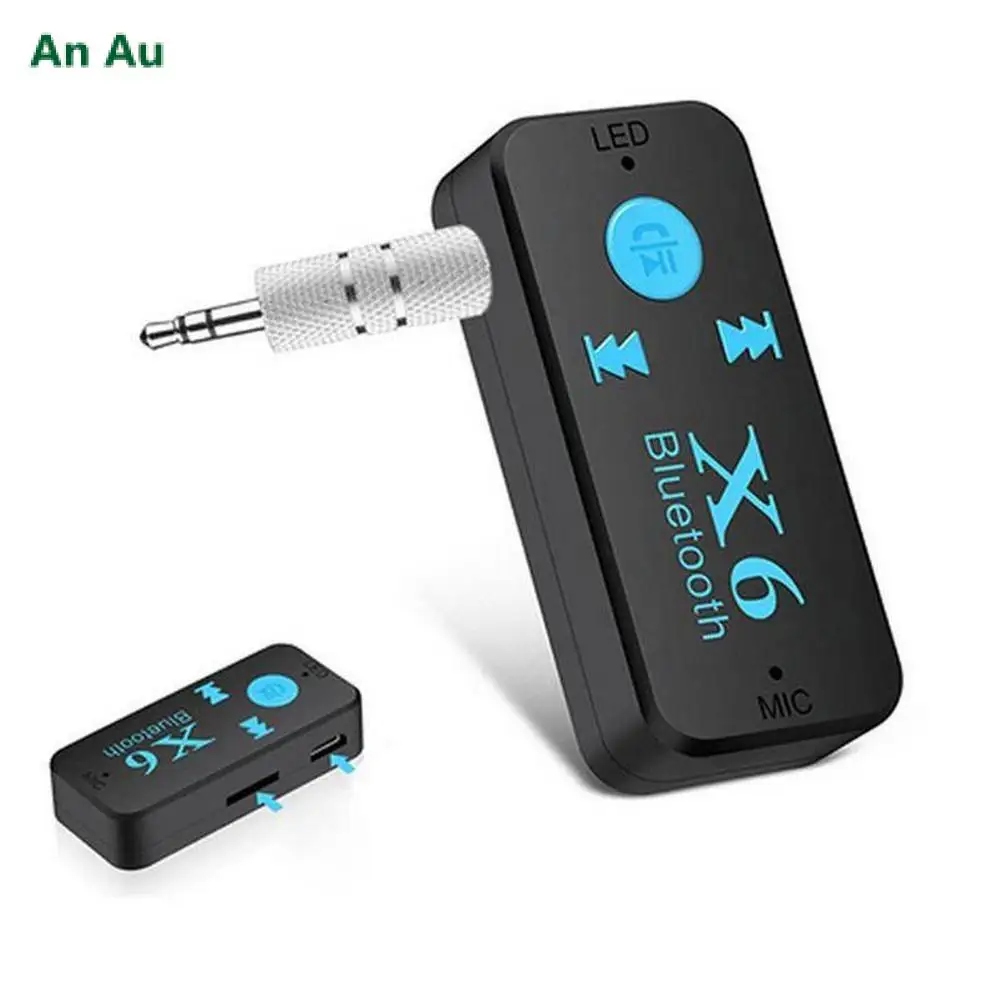 

Car USB Adapter Bluetooth Audio Receiver 3.5mm X6 Hands-Free Call TF Card Portable MP3 Music Receiver Multi-function Player