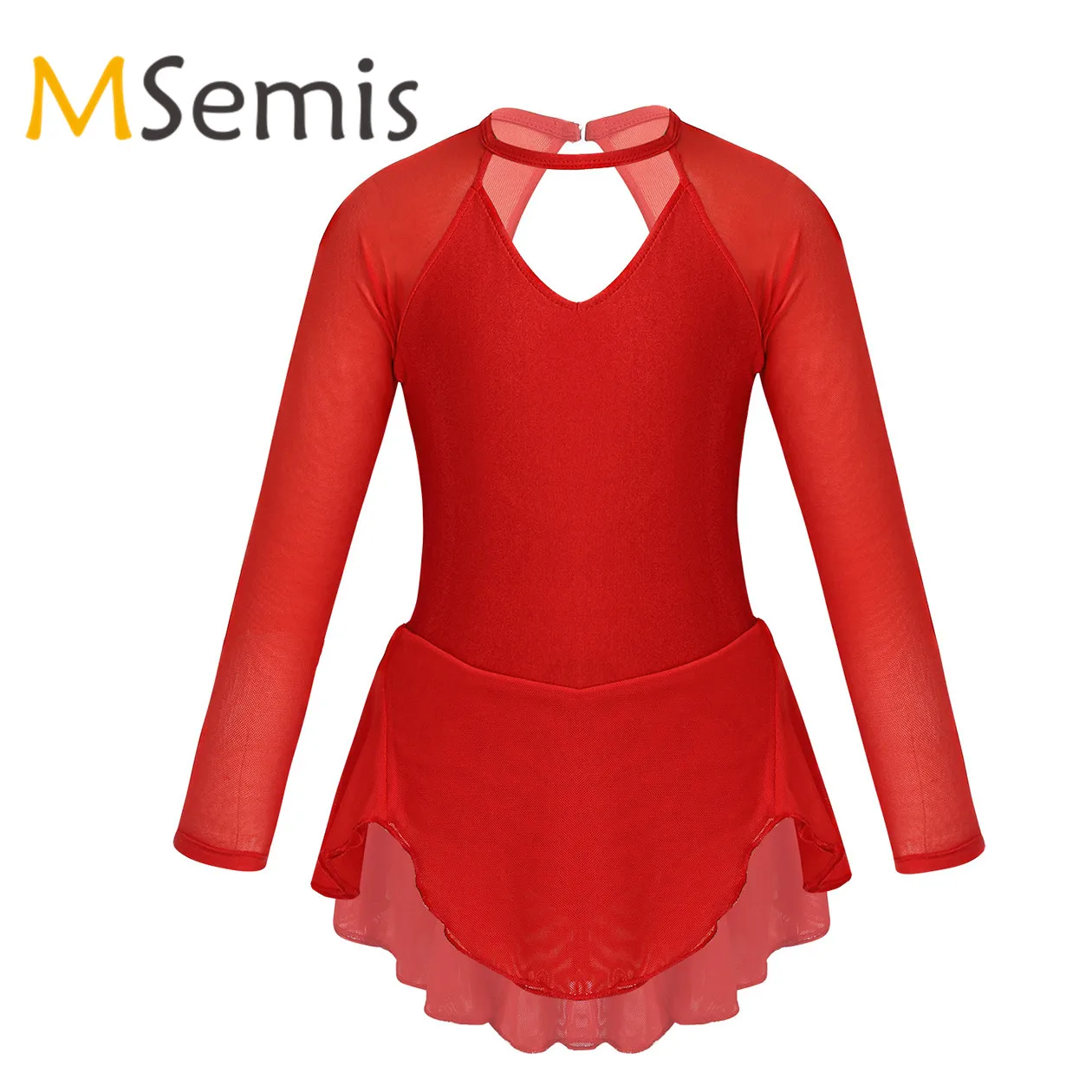 Детское платье для фигурного катания на коньках девочек роликах прозрачный тюль