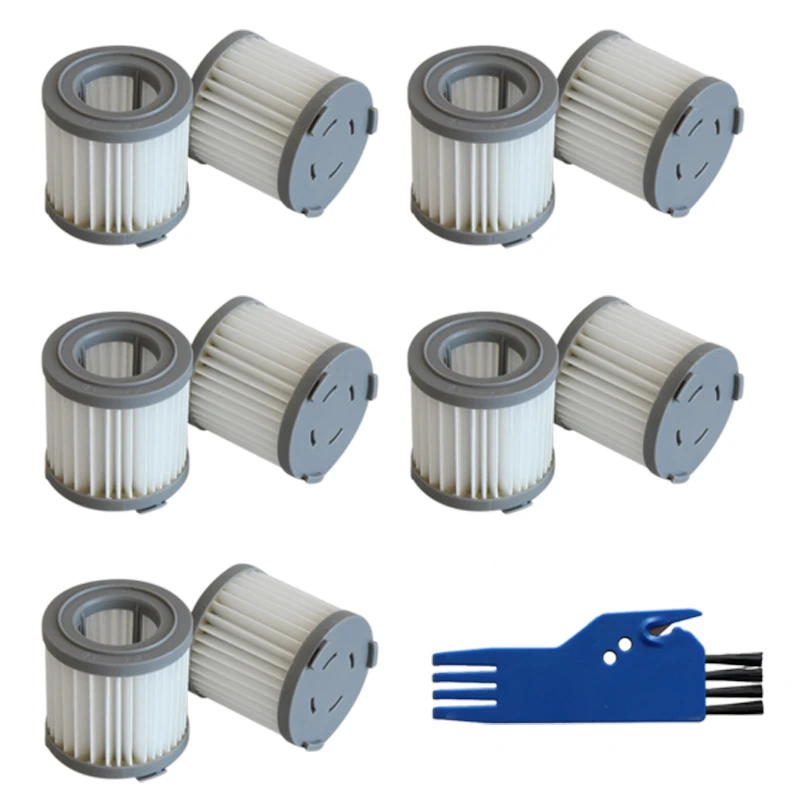 

10 Pcs Replacement HEPA Filter for JIMMY JV51 JV71 CJ53 C53T CP31 and 1Pc Clean Brush Handheld Cordless Vacuum Cleaner