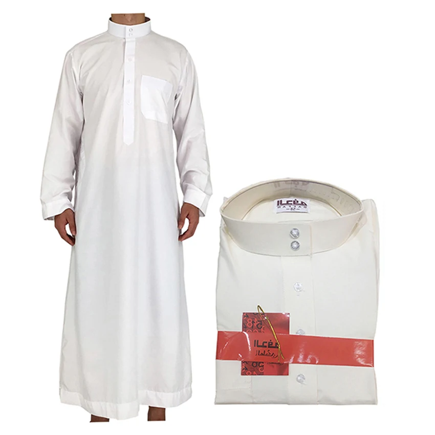 Белый исламский арабский дизайн мужская одежда Jubba Thobe Daffah мужские мусульманские