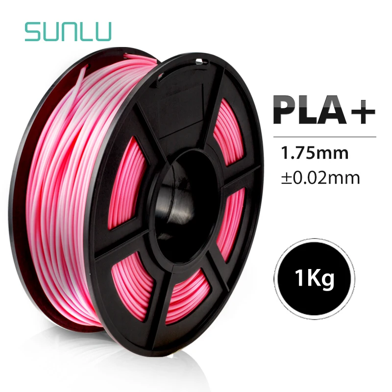 SUNLU PLA PLUS Филамент 1,75 мм 1 кг материалы для 3d печати разноцветные на выбор пластиковые PLA 3d Филамент Быстрая - Цвет: PLA Plus Pink