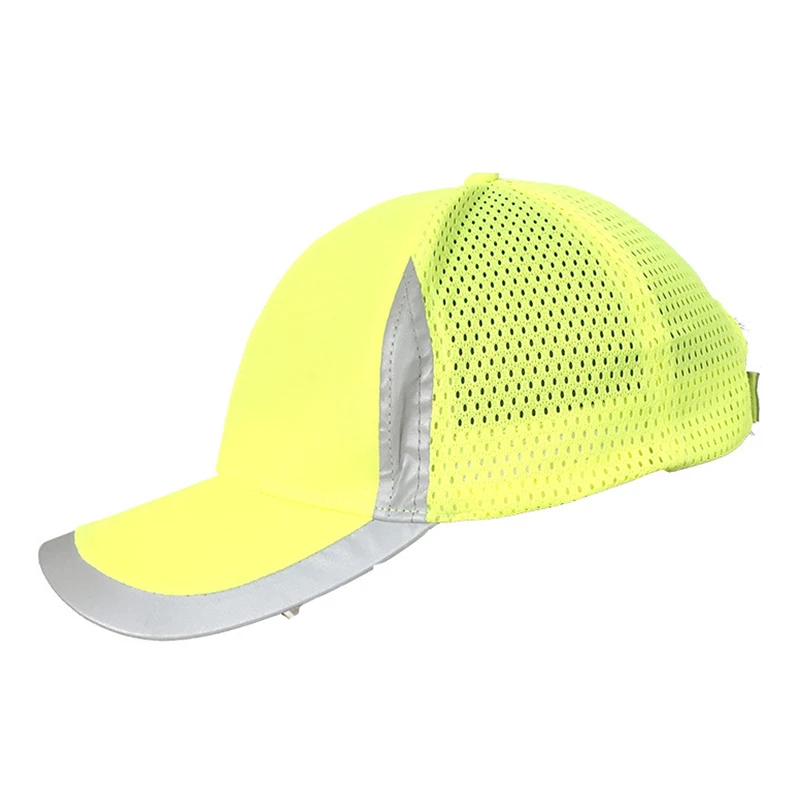 

Желтая/лайовая кепка унисекс высокой видимости, спецодежда Hi Vis, светоотражающая бейсболка, легкая дышащая шапка для работы на открытом воздухе