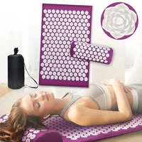 Massage Cushion Yoga mat Lotus acupressure mat pillow acupuncture mats  carpet back pain relief Backache massager relaxtion body