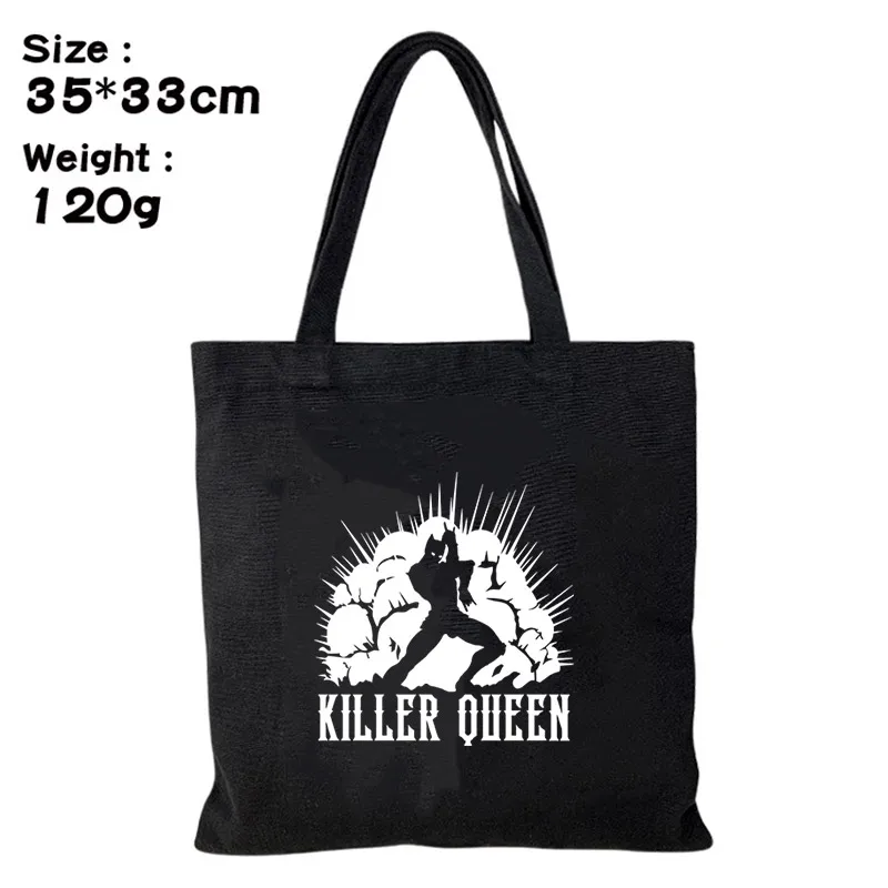 

Jojo's Bizarre Adventure Students Kids Shoulder Tutorial Bags Shopping Tote Bags for Men Women Portable Canvas Satchel Handbags