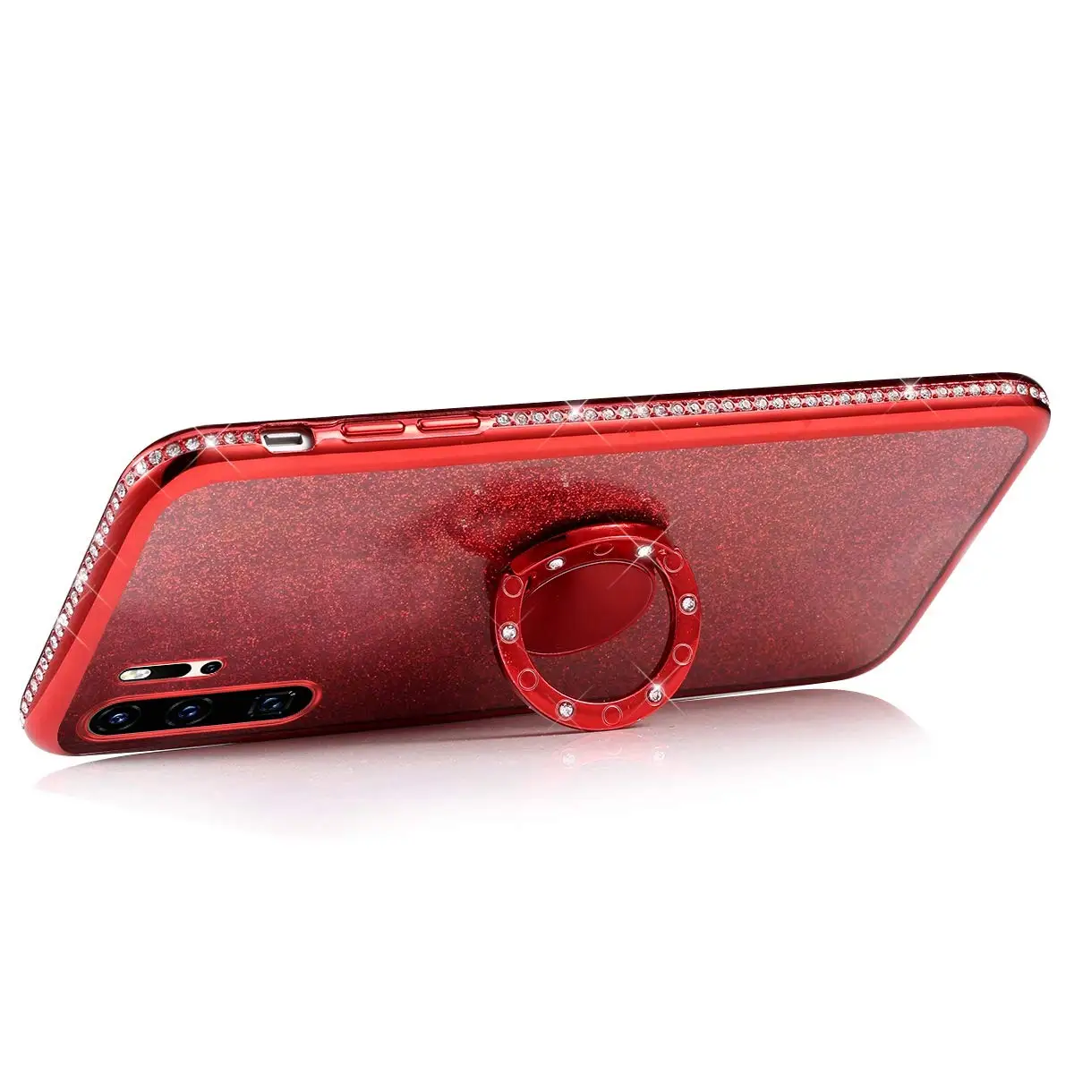Алмазный Мягкий блестящий чехол HONOR 7X 8X mate 20 10 Finger Ring Cover для HUAWEI P20 Lite P30 Pro P Smart Z P10 Nova 3 3i