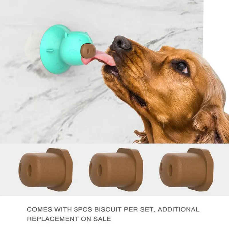 

2PCS Dog Lick Toy with Suction CupTeeth Cleaning Chew Toy Licking Feeder Licking Tray Teething Biscuits Puzzle