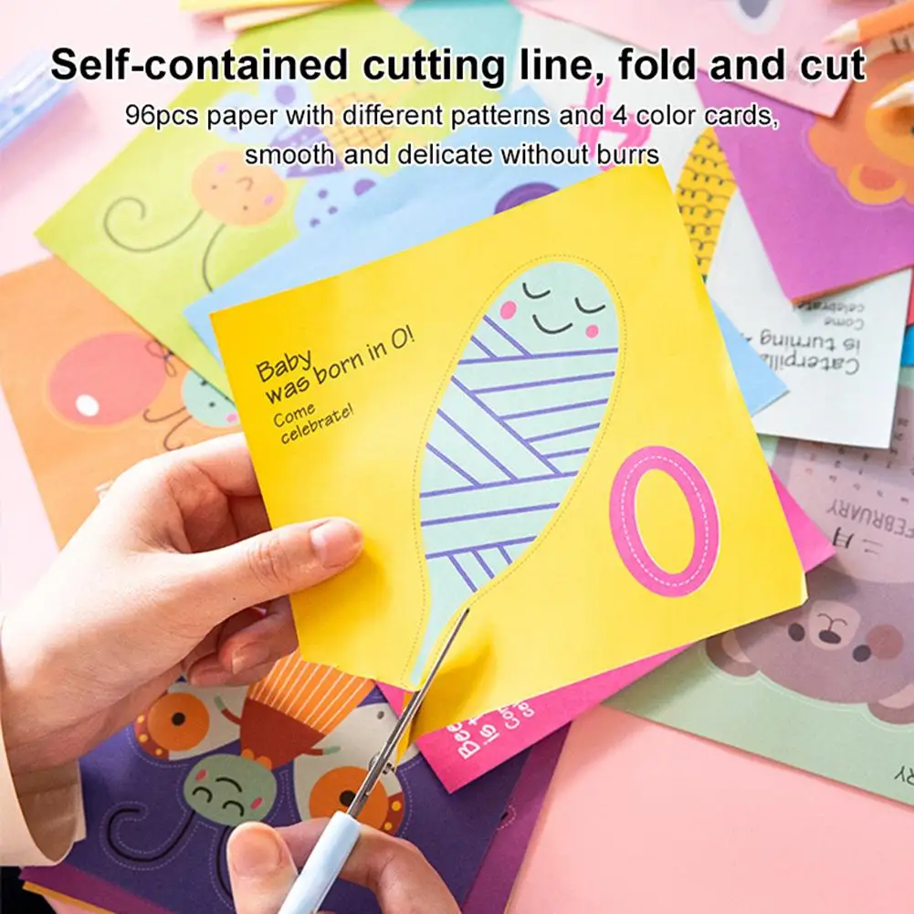 

Kids Origami Paper Set Colorful Multifunctional Pre-school Hands-on Ability Training Origami Paper Set