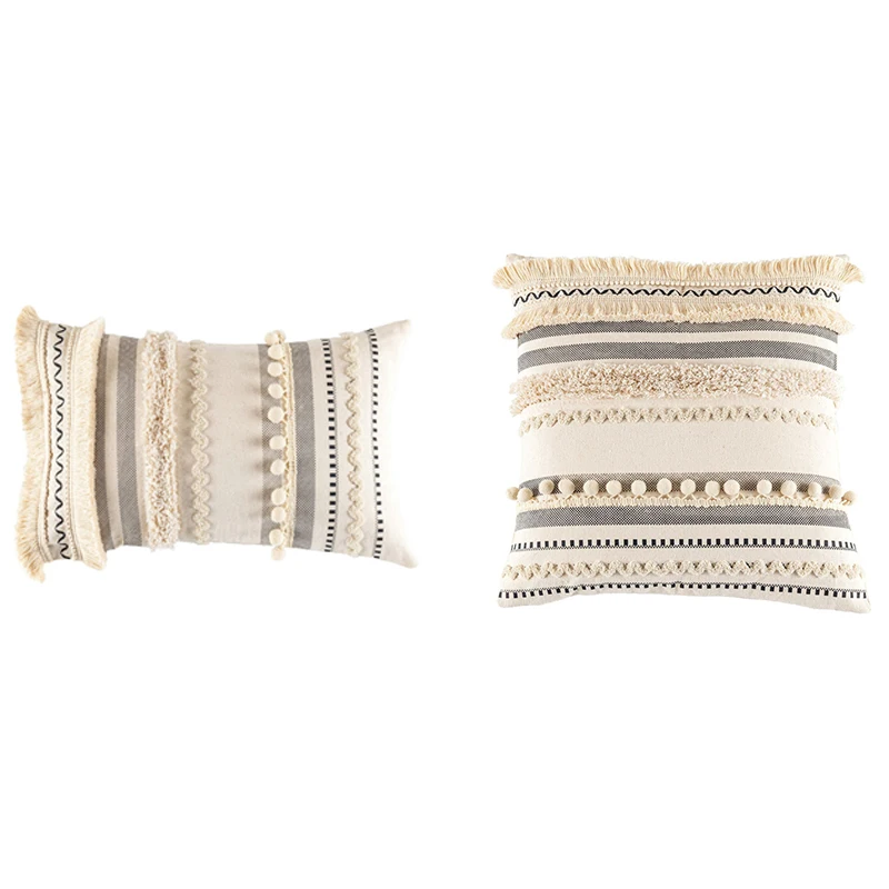 

Ворсовая наволочка в стиле бохо, декоративная Марокканская племенная наволочка ручной работы, тканая наволочка с акцентом