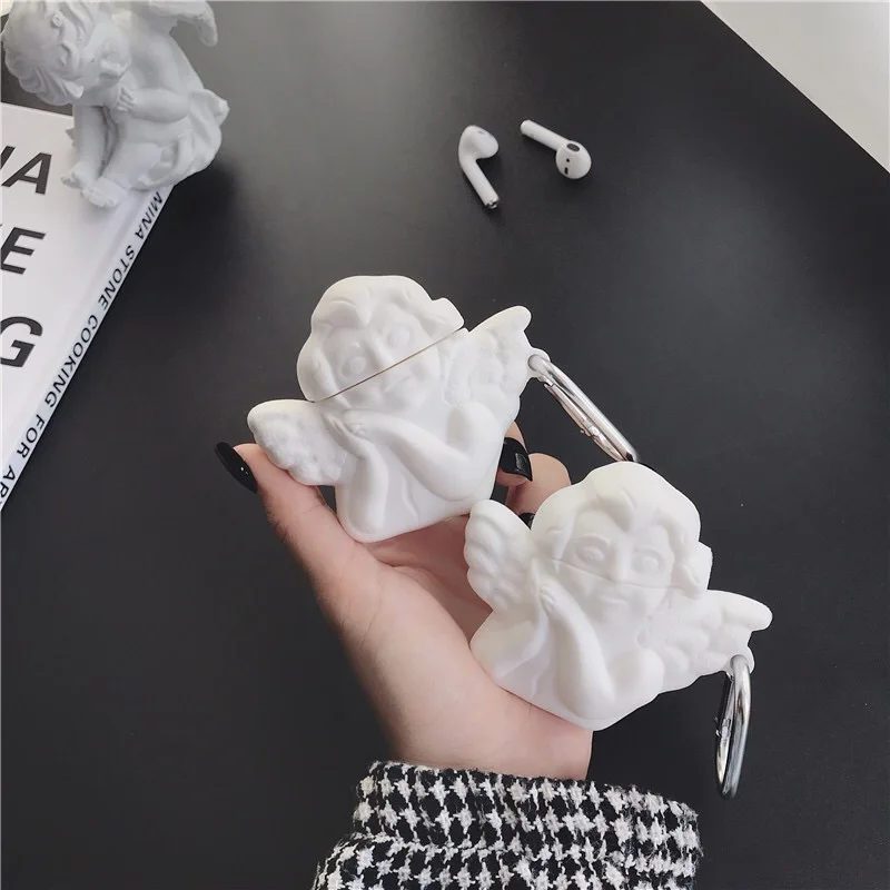 Супер милый маленький ангел Силиконовый чехол для Apple Airpods 1/2 Bluetooth беспроводные наушники аксессуары для наушников Защитный чехол