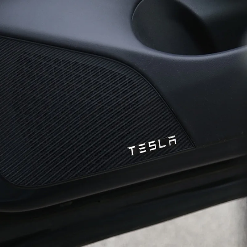Звуковое украшение из алюминиевого сплава для Tesla Model 3 18 20 4 шт.|Наклейки салона