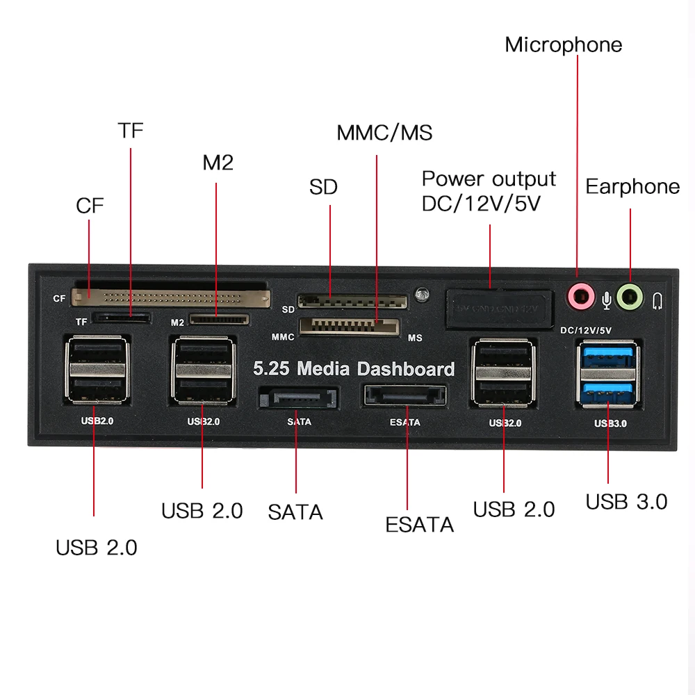 Многофункциональный концентратор USB 3 0 с портом eSATA SATA устройство для чтения