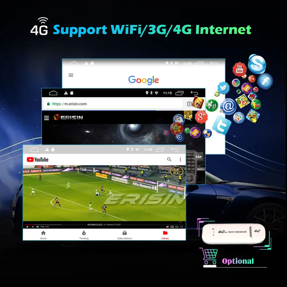 4970 Android 9 0 автомобильная стереосистема 2 Din Sat Nav универсальная 4G DAB + Bluetooth OBD2 TPMS DVR WIFI
