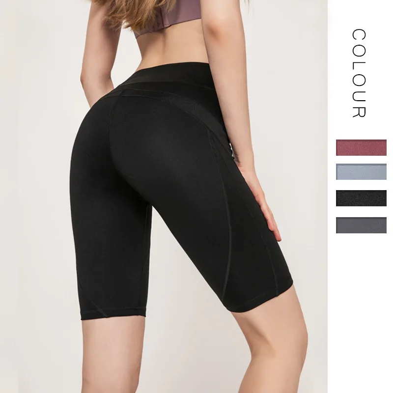 Новые женские спортивные шорты для йоги с высокой талией обтягивающие