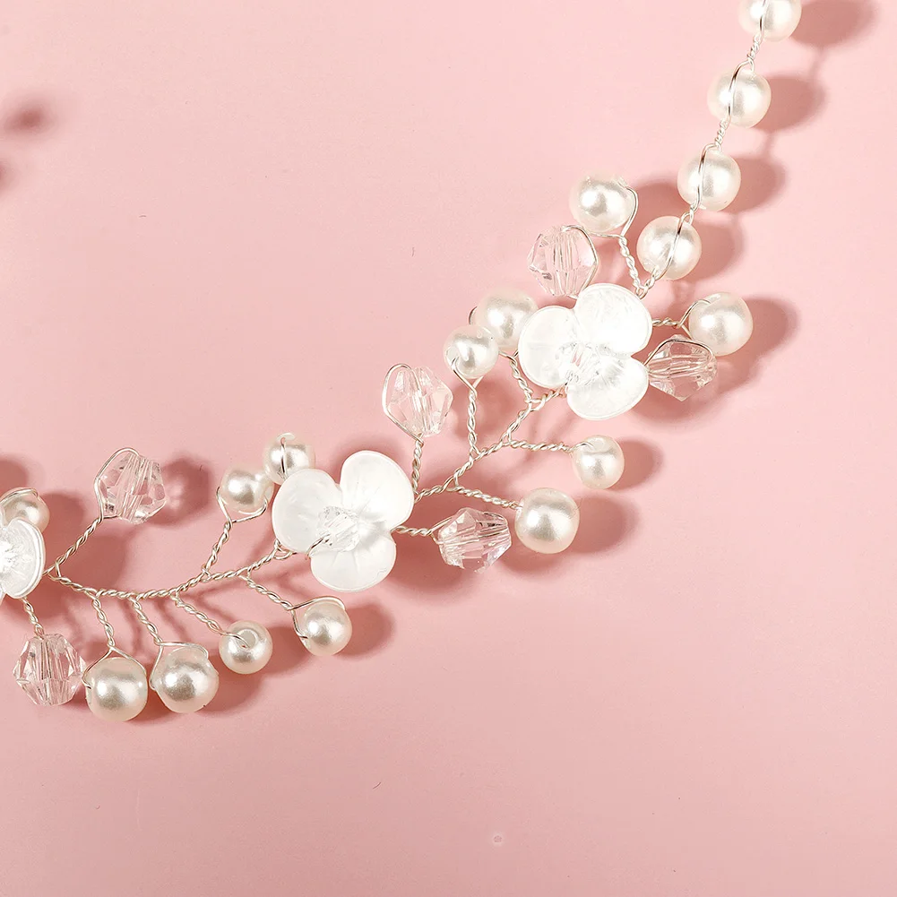 QYY свадебные аксессуары для волос цветок Кристалл Жемчужный обруч ювелирные